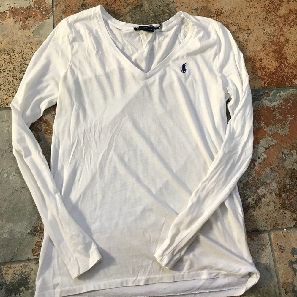 Ralph Lauren polo white long sleeve